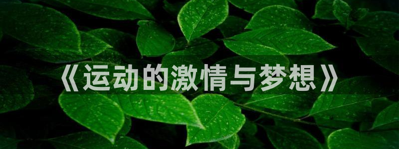 3377体育官方正版app官方：《运动的激情与梦想》